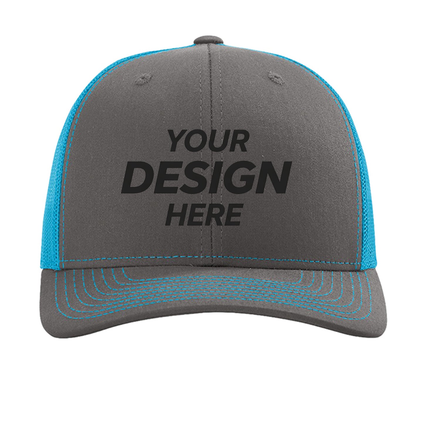 Charcoal/ Neon Blue - 112 - FRONT